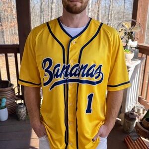 Savannah Yellow Bananas Baseball men's Jersey xxl